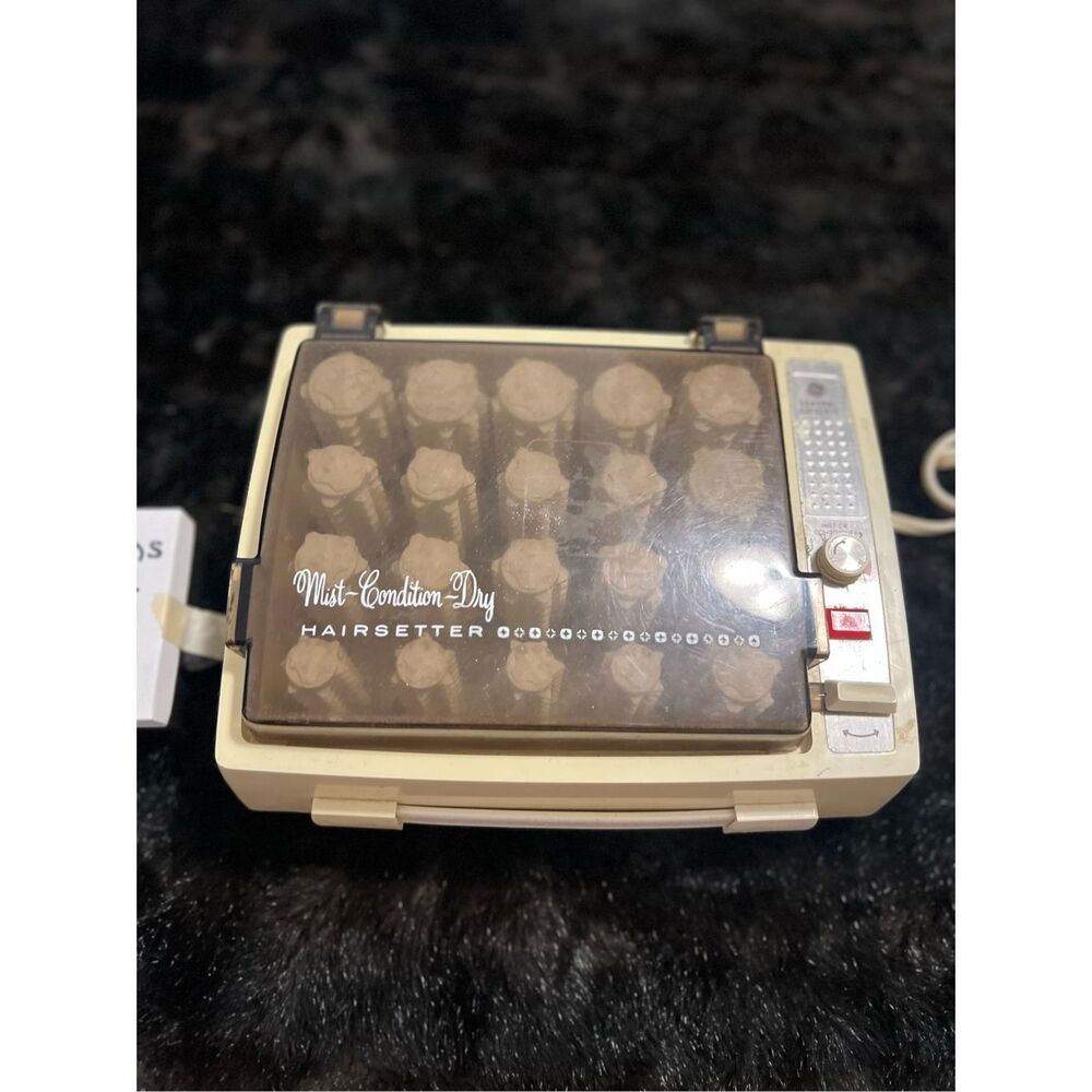 General Electric GE Mist Condition Hairsetter Hot Rollers Pageant B2HCD-4 Tested